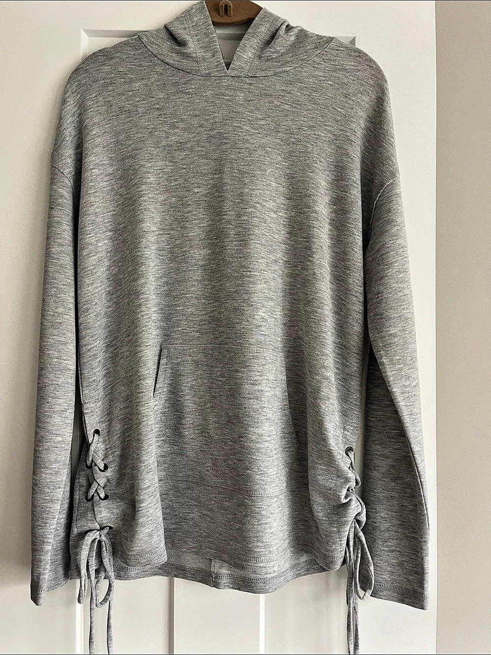 Mossimo Supply Co. Lace-Up Side Hoodie. Gray Medium